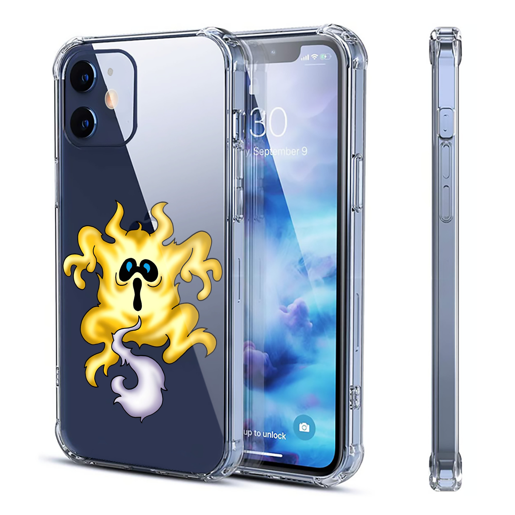 （画像用） ドラゴンクエスト Doragon Kuesuto Dragon Quest 【iPhone 12シリーズ対応】透明スマホケース（クリアソフトケース）